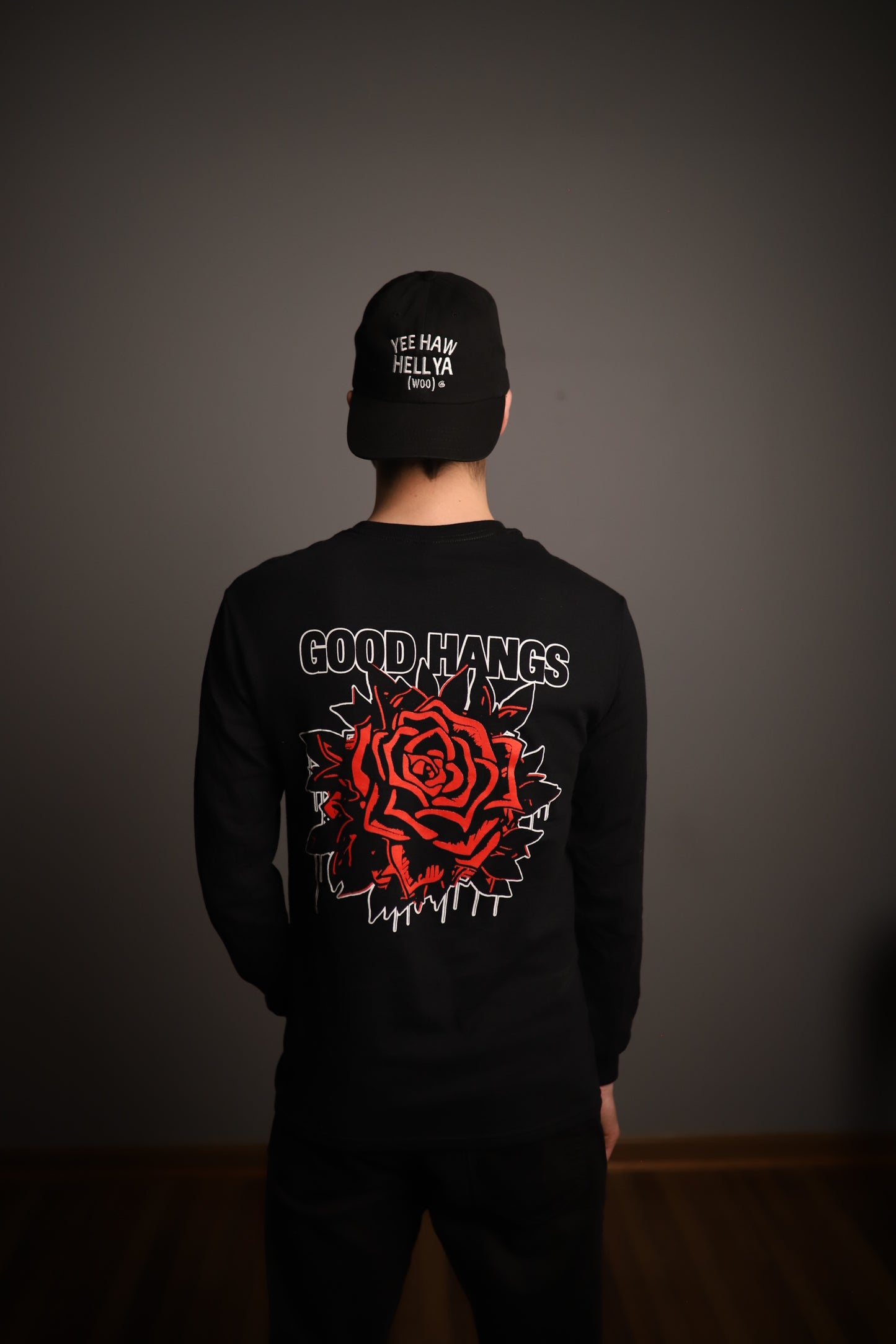 Black Rose Longsleeve Shirt - Good Hangs