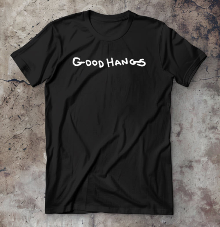 GOOD HANGS LOGO BLACK TEE SHIRT